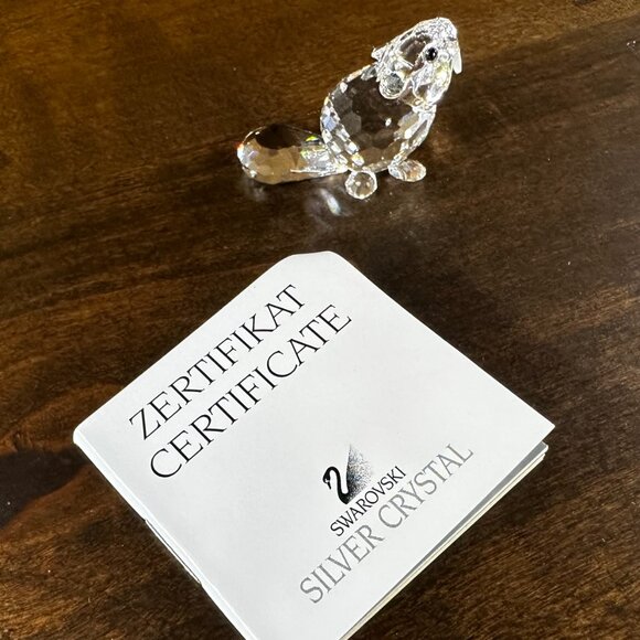 RETIRED Swarovski Crystal Figure w/Box - Sitting Baby Beaver - 7616 000 002 - Picture 5 of 7